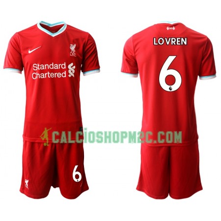 Liverpool Dejan Lovren 6 Bambino Maglia Prima 2020/2021 Manica Corta (+ Pantaloncini)